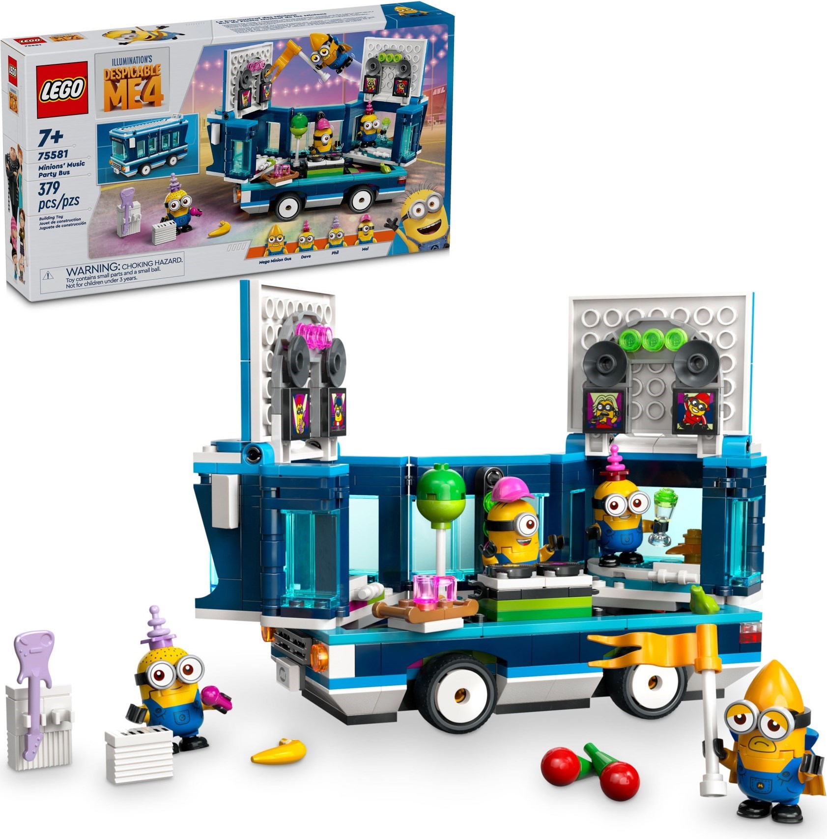 LEGO Minions THE RISE OF GRU DESPICABLE ME เลโก้ 75581 Minions' Music Party Bus