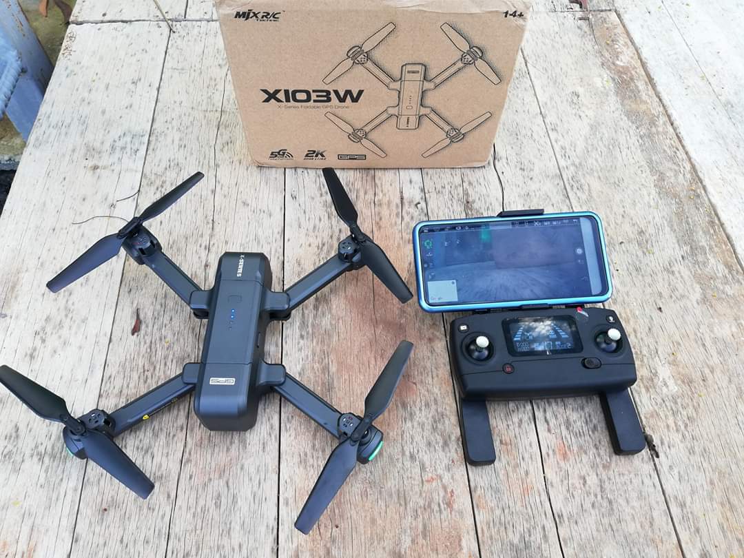 MJX X103W 5G WIFI FPV พร้อม 2K กล้อง GPS Follow Me พับเก็บได้ โดรน RTF