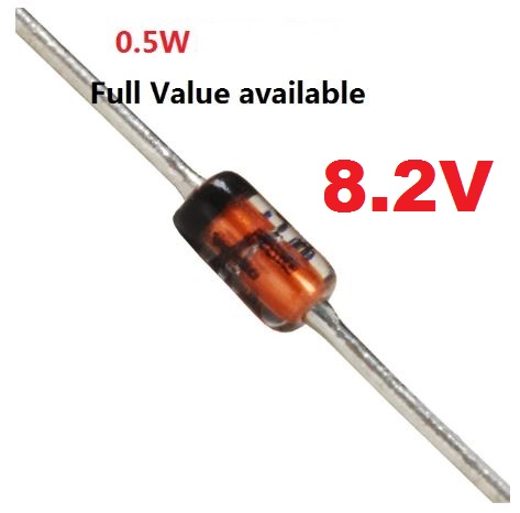 ซีเนอร์ไดโอด 8.2V 1/2W zener diode (0.5W) (500mW) DO-35