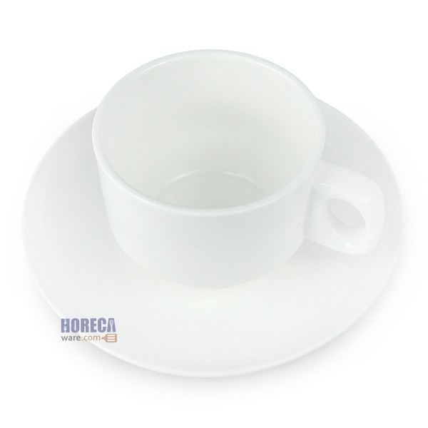 ชุดถ้วยกาแฟ เนื้อโบนขาวเงาเหลือง 3 นิ้ว ตรารุ่งจานดี