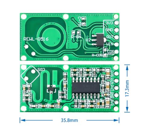 RCWL-0516 microwave radar sensor module Human body induction switch module Intelligent sensor