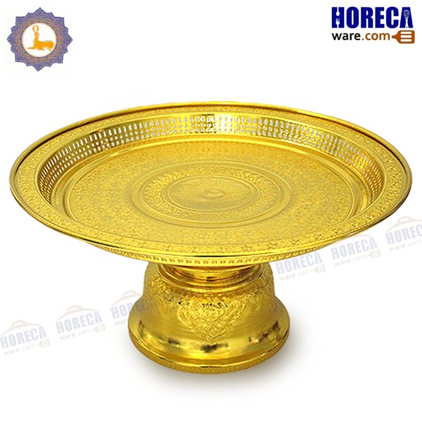 Thai pattern Khanto tray, gold, 42 cm, seal