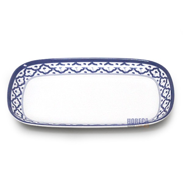 สับประรด จานเปลสี่เหลี่ยมใบบัว8.5นิ้ว เอสบี-ลาย