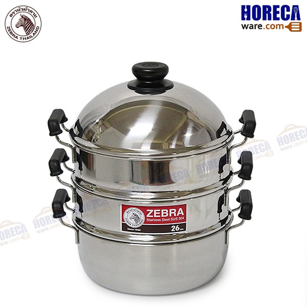 4-piece steamer set, Friendly, 26 cm, Zebra head