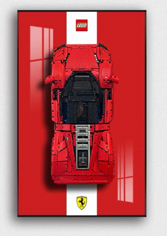Display frame สำหรับ LEGO Technic เลโก้ 42143 Ferrari Daytona SP3