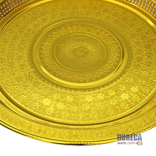 Thai pattern Khanto tray, gold, 46 cm, seal