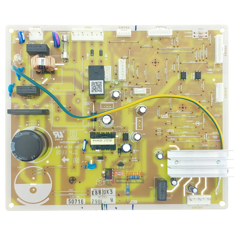 แผงบอร์ดตู้เย็น HITACHI(ฮิตาขิ)รุ่น*R-H270PA/R-H300PA*อะไหล่แท้*ใช้ได้กับทุกรุ่นที่ทางร้านระบุไว้