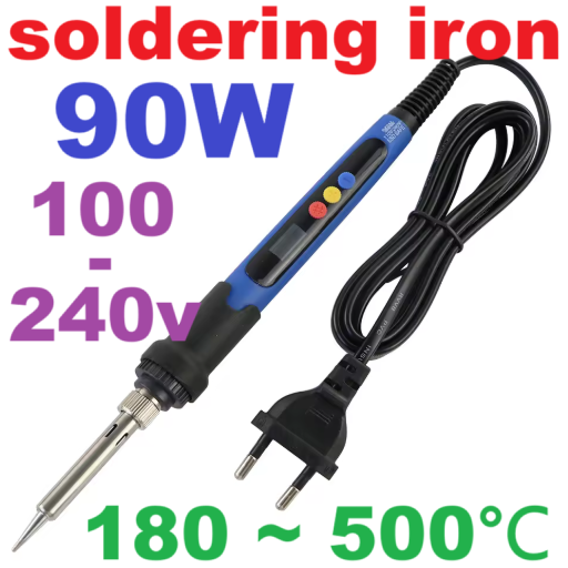 หัวแร้งปรับอุณหภูมิ 180-500C 90W 110-240V internal heating digital display adjustable constant temperature electric soldering iron
