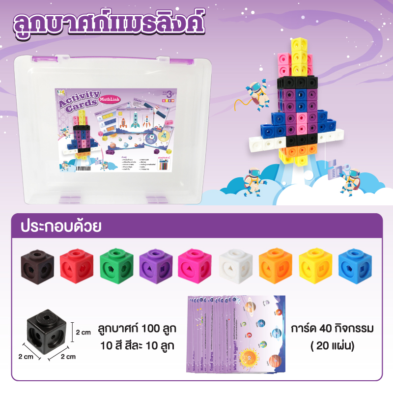 ชุดตัวต่อลูกบาศก์ (MathLink Cubes)