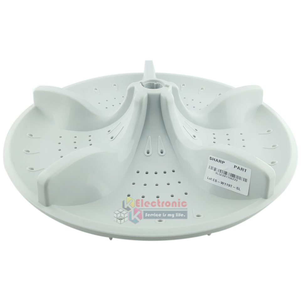 ใบพัดซักเครื่องซัก SHARP-ชาร์ป รุ่น ES-W119T-SL ขนาด 39 เซนติเมตร รูแกน 11 ฟันเฟือง_อะไหล่แท้ สามารถใช้กับเครื่องซักผ้าทั่วไป