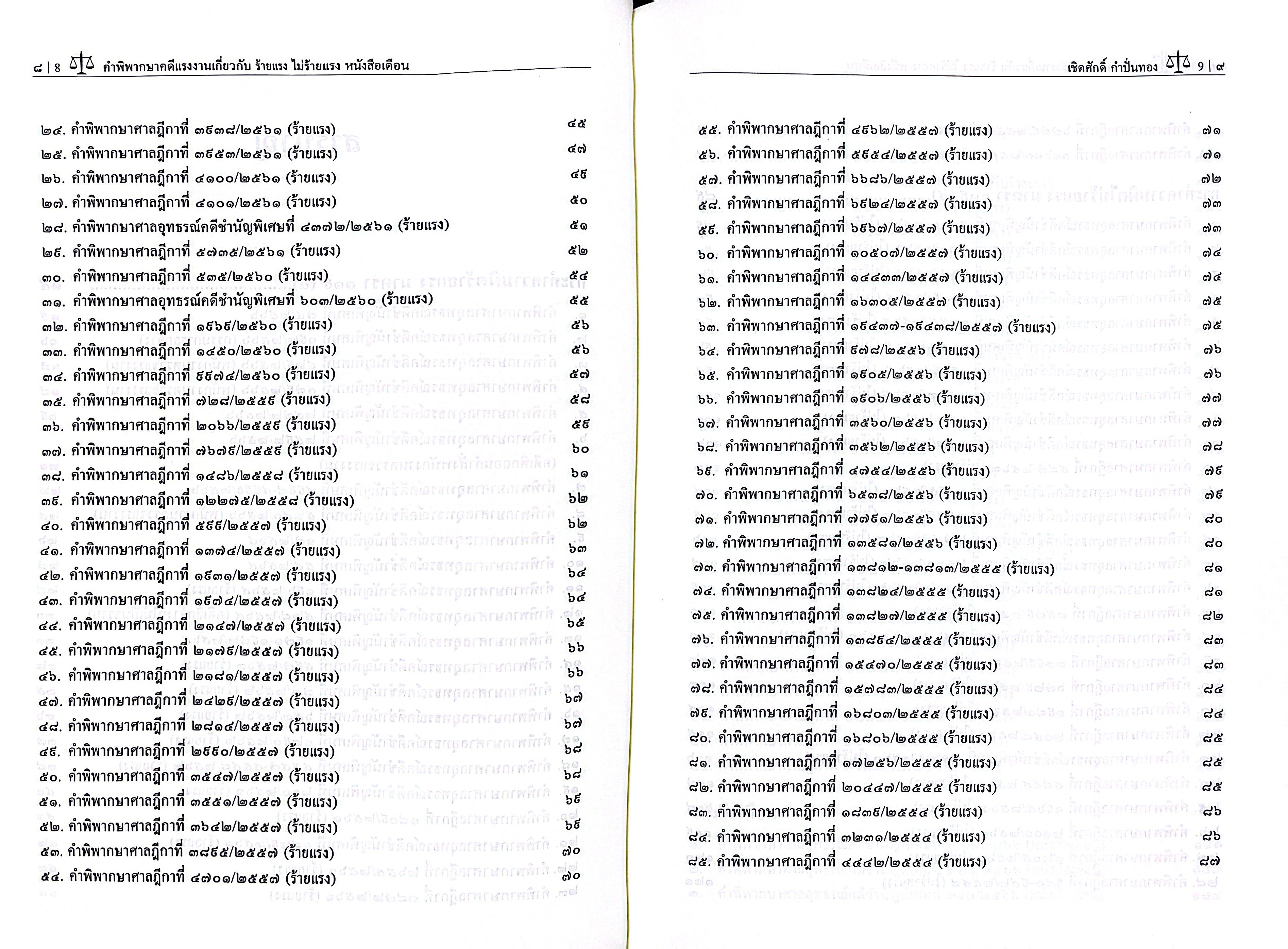 คำพิพากษาคดีแรงงานเกี่ยวกับ ร้ายแรง ไม่ร้ายแรง หนังสือเตือน โดย : เชิดศักดิ์ กำปั่นทอง