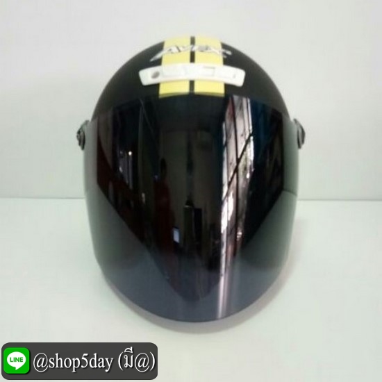 🔥หมวกกันน็อค TEENAGE สีดำด้านตัดเหลือง