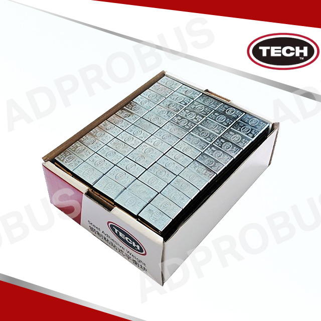 TECH TIRE ตะกั่วแปะ สำหรับถ่วงล้อ แบบ 5g. 1กล่องมี 50 แถว
