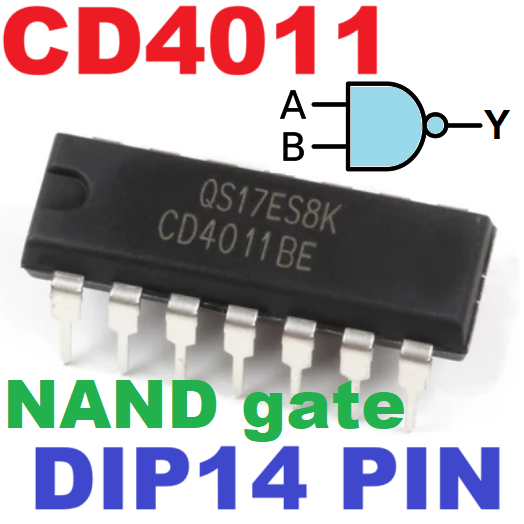 CD4011 DIP14 plug-in integrated circuit logic IC chip 4-way 2-input and non-gate