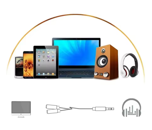 J&D 3.5mm to 2 RCA Cable, 3.5mm 1/2 Stereo Male Mini Plug to 2 Female RCA Jack Adapter Audio Y Cable