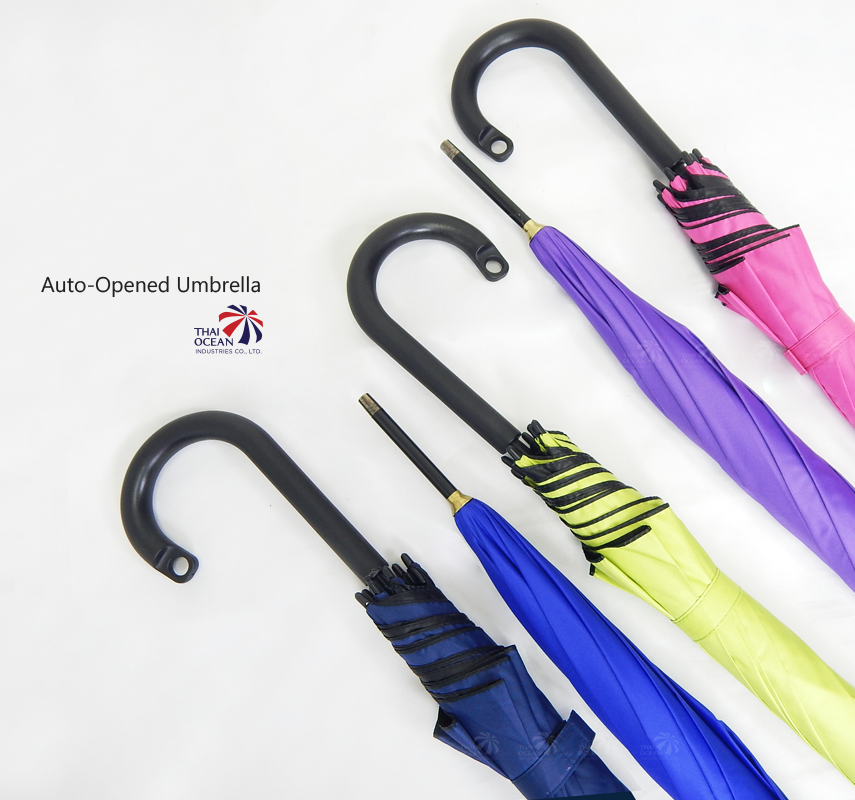 Leo ร่มยาวออโต้เปิดแค่กดปุ่ม ผ้า black uv กันรังสียูวี 99% ขนาด 24นิ้ว