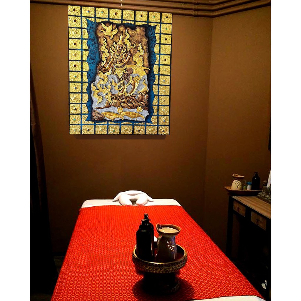 ภาพวาดกินรีนูน3D ภาพวาดติดผนัง ใช้ตกแต่งผนังห้อง เสริมมงคล รับทรัพย์ ภาพติดฝาผนัง ใช้ตกแต่งผนังห้อง ภาพแต่งร้าน E00043