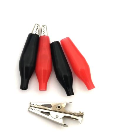 ปากจระเข้ ยาว 28mm. สีดำ Electrical Alligator Clip Test lead cable Metal Clamp Testing Probe Crocodile Black Cover คลิปปากจระเข้ ตัวหนีบสายไฟ ตัวหนีบ