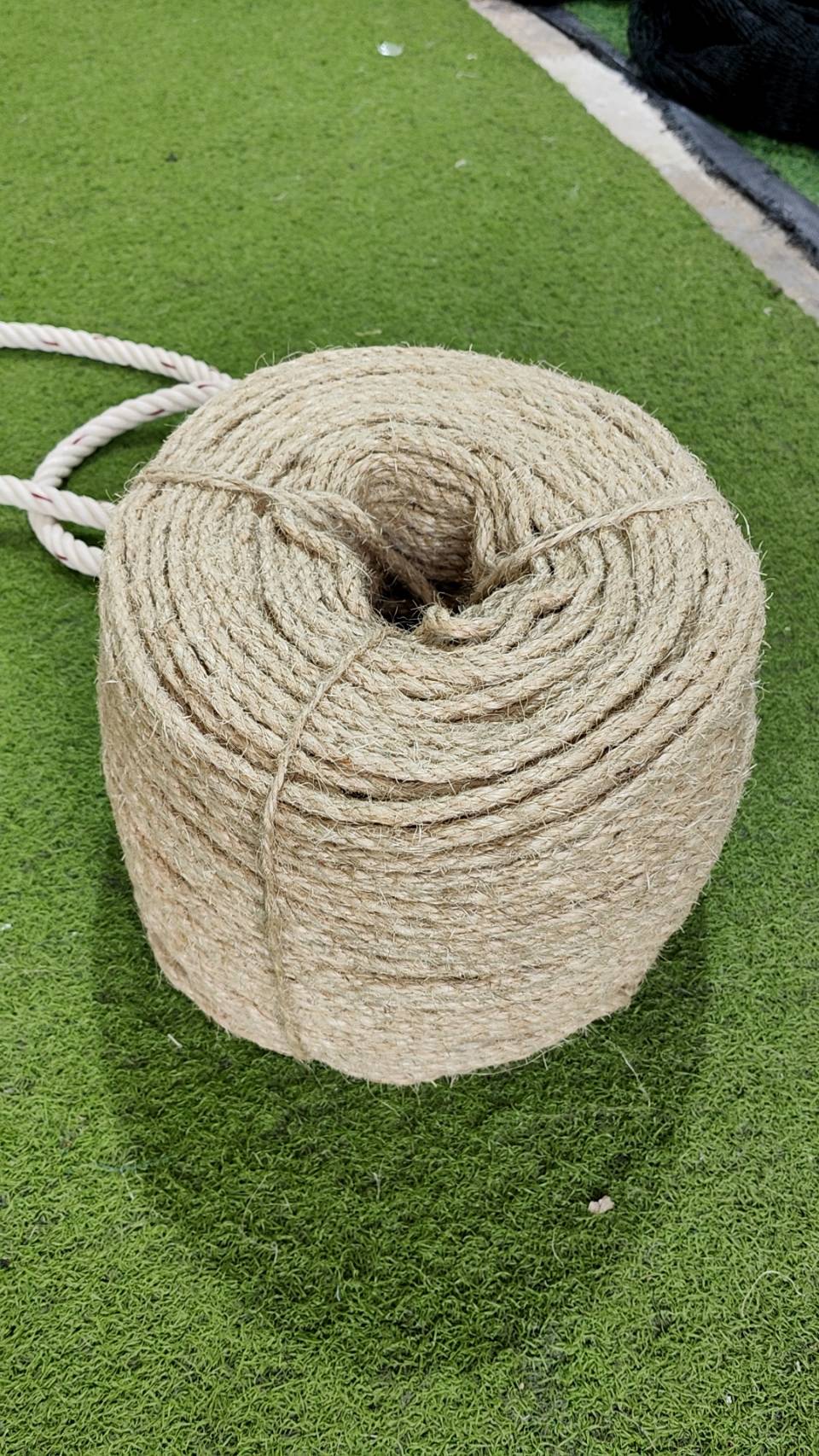 เชือกมะนิลา 8 mm. ความยาว 200 เมตร เชือกธรรมชาติ พร้อมส่ง ทำตัวอักษร งานประดิษฐ์ ถักตาข่าย