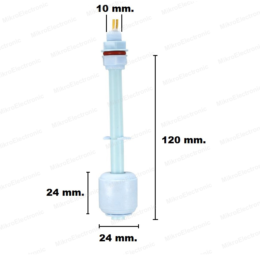 ลูกลอยไฟฟ้า ยาว 12CM (120mm) Float Switch Water Level Sensor Vertical Float Switch for Aquarium Water Level Liquid Sensor Normal Close เซ็นเซอร์วัดระดับน้ำ สวิทช์ลูกลอย