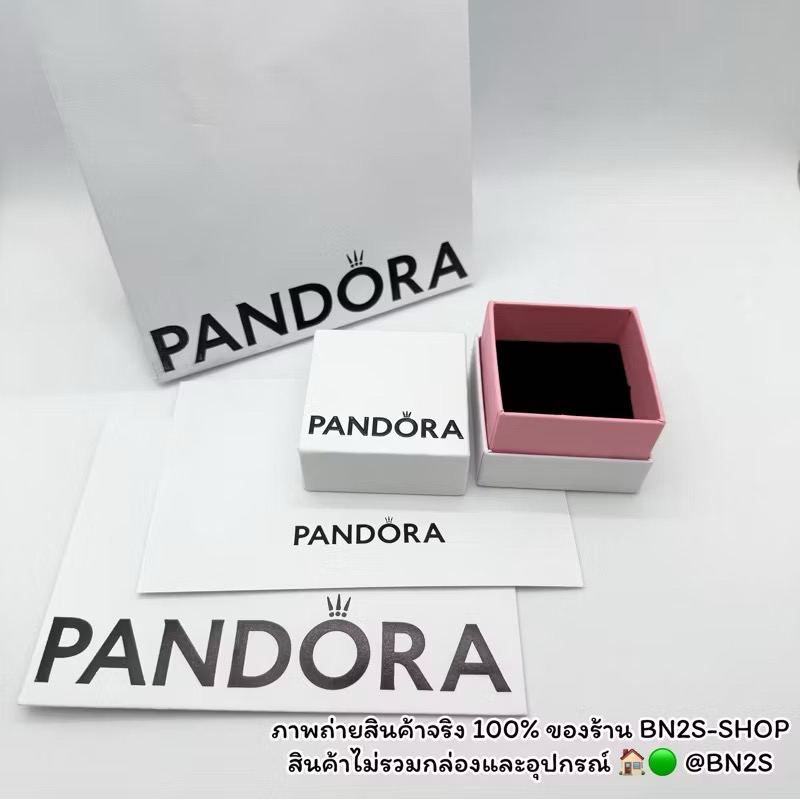 Pandora ชุดกล่องสีชมพู อุปกรณ์ครบ สำหรับใส่แหวน เครื่องประดับชินเล็ก