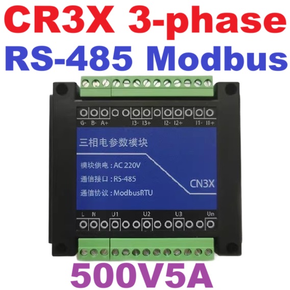 CR3X Three-phase power metering module, RS-485 Modbus AC parameter voltage and current collection, power monitoring