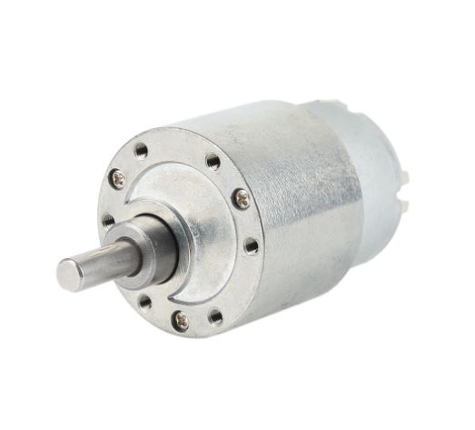 มอเตอร์เกียร์ DC 12V 15 รอบ(RPM) ขนาดเพลา 6mm แกนเพลายาว 15 mm แรงบิดสูง 250 นิวตัน/ซม. 37 มม. Gear Motor JGB37-500