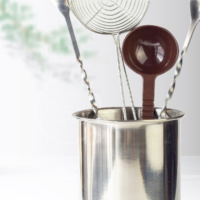 กระบอกใส่ช้อนคนเหล็ก กระบอกใส่อุปกรณ์ ช้อนส้อม Can สแตนเลสทรงกระบอก Stainless Can บรรจุ 1ชิ้น