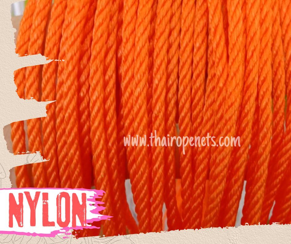 เชือกไนล่อนสีส้ม เชือกถักตาข่ายโกลฟุตบอล เชือกงานDIYเชือกเอนกประสงค์ เชือกสั่งทำพิเศษ เชือกมัดสินค้า เชือกผูกของพร้อมส่ง