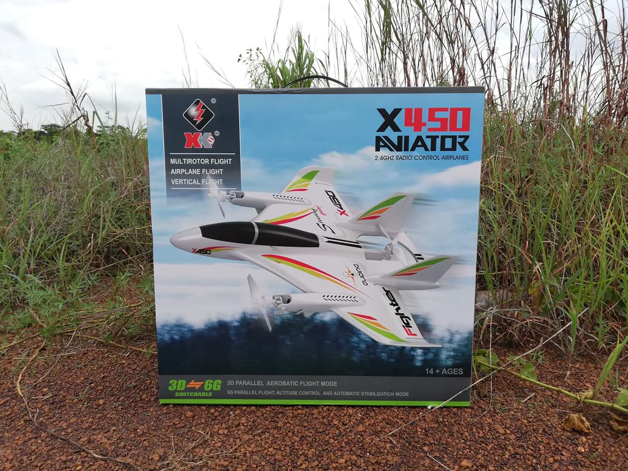 เครื่องบินบังคับวิทยุ XK X450 AVIATOR ระบบมอเตอร์ Brushless ชุดพร้อมเล่น