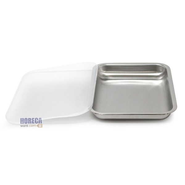Happy Zee deep square food tray with lid, Zebra head-pv48