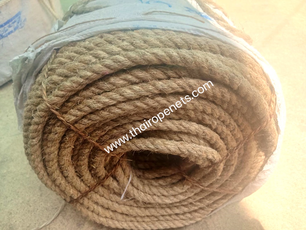 ผลิต-จำหน่าย เชือกป่านสีน้ำตาล ขนาด 12 mm. เชือกมะนิลา พร้อมส่ง