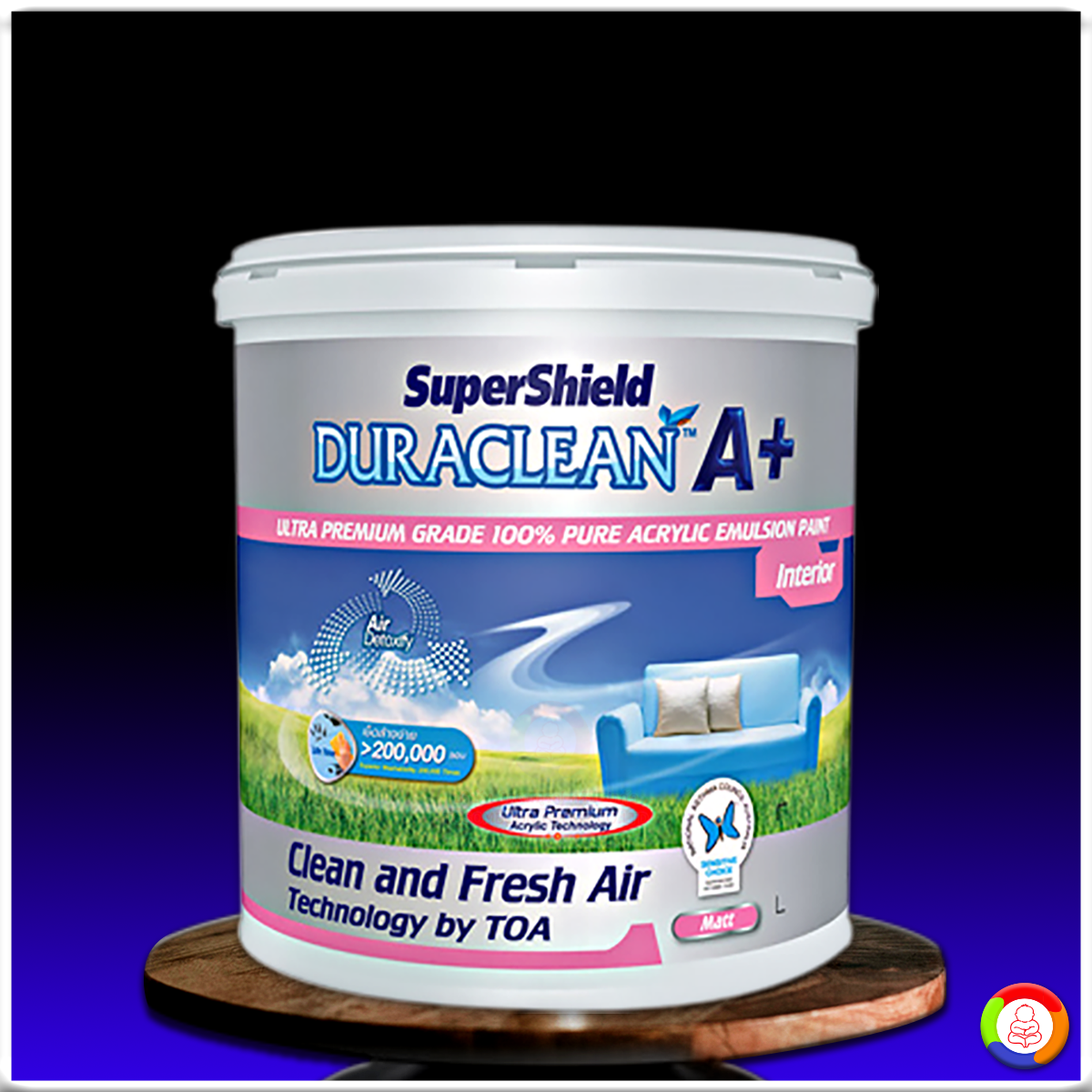 ซุปเปอร์ชิลด์ ดูราคลีน เอ พลัส สีน้ำอะคริลิก ชนิดด้าน SuperShield Duraclean A+ Matt
