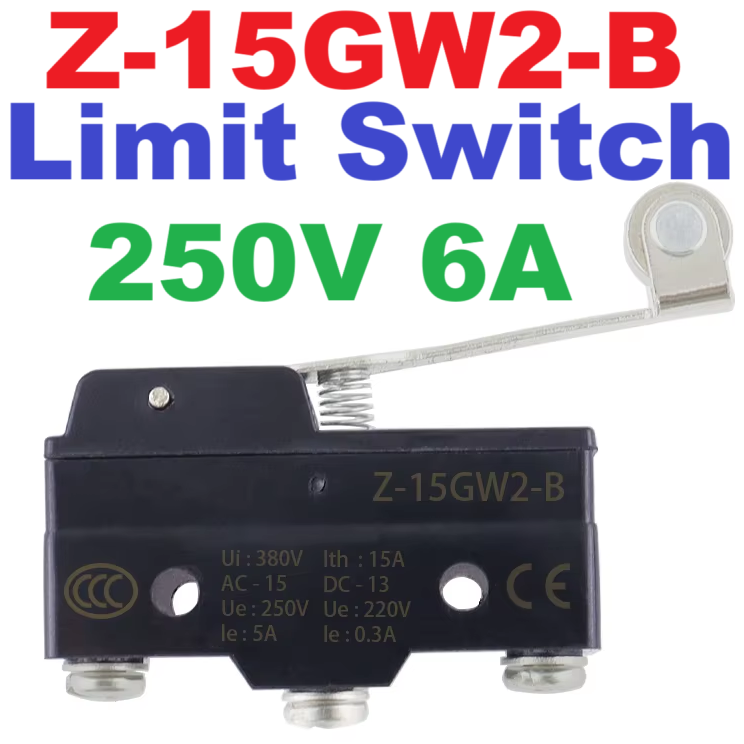 Z-15GW2-B Limit Switch 250V 6A micro switch Trip Switch On And Off Self Reset ลิมิตสวิตช์ ไมโครสวิทช์