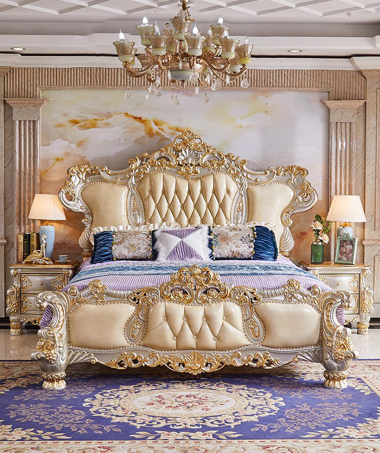 เตียงเจ้าหญิง เตียงหลุยส์ เตียงนอนหลุยส์ รุ่น Gold