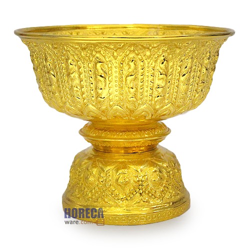 Lao pattern tray, gold, 20 cm, seal