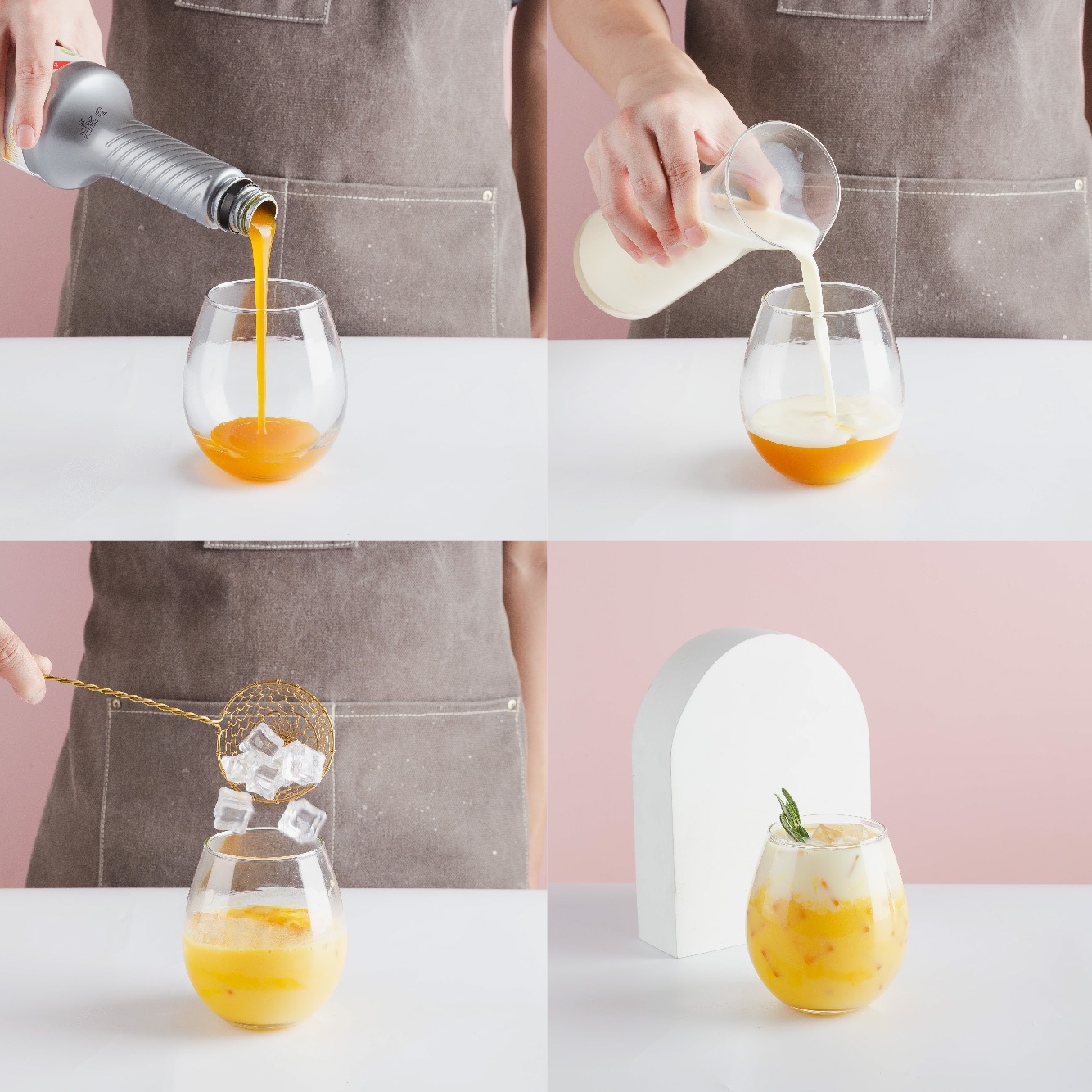 ไซรัปเพียวเร่ ไซรัปเนื้อผลไม้ ไซรัปสตรอว์เบอร์รี่ ไซรัปยูซุ ยูซุไซรัป Premium Puree Syrup ขนาด 750ml