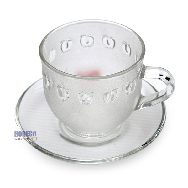 Lucky Small Apple Rim Glass Coffee Mug
