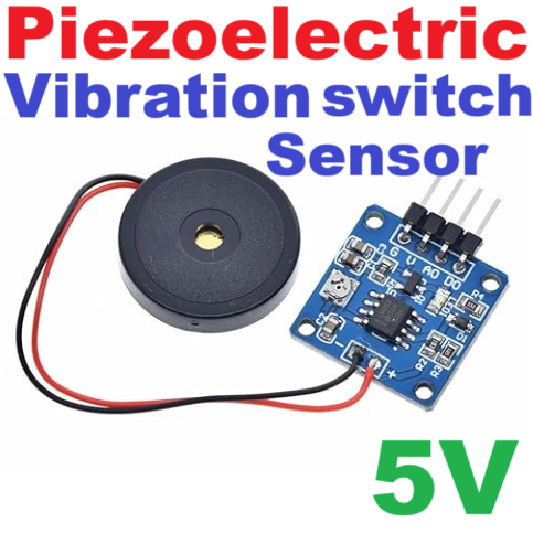 เซนเซอร์ตรวจจับความสั่น Vibration sensor piezoelectric piece knocking vibration switch module