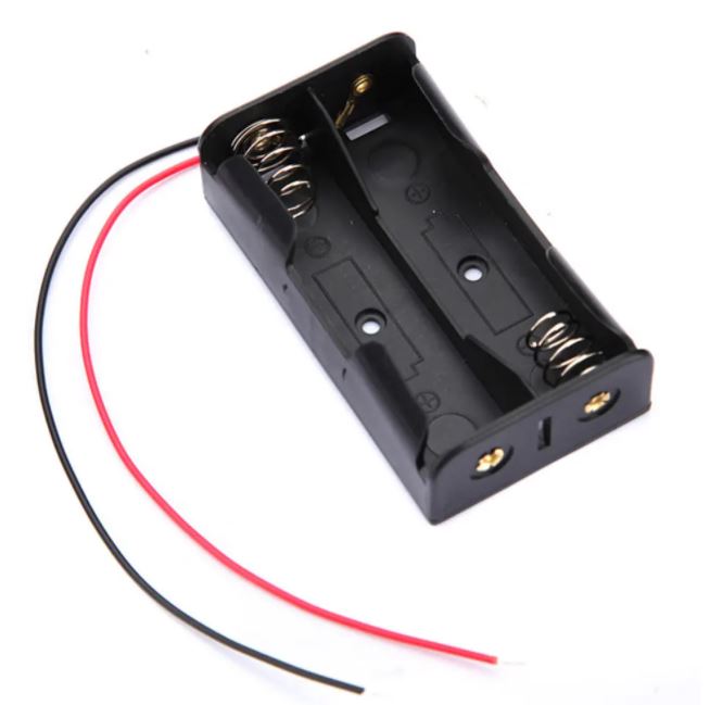 รางถ่านขนาด 18650 แบบ 2 ก้อน 7.4V - 8V พร้อมสายไฟ 2 Slots Battery Box Rechargeable Battery Holder