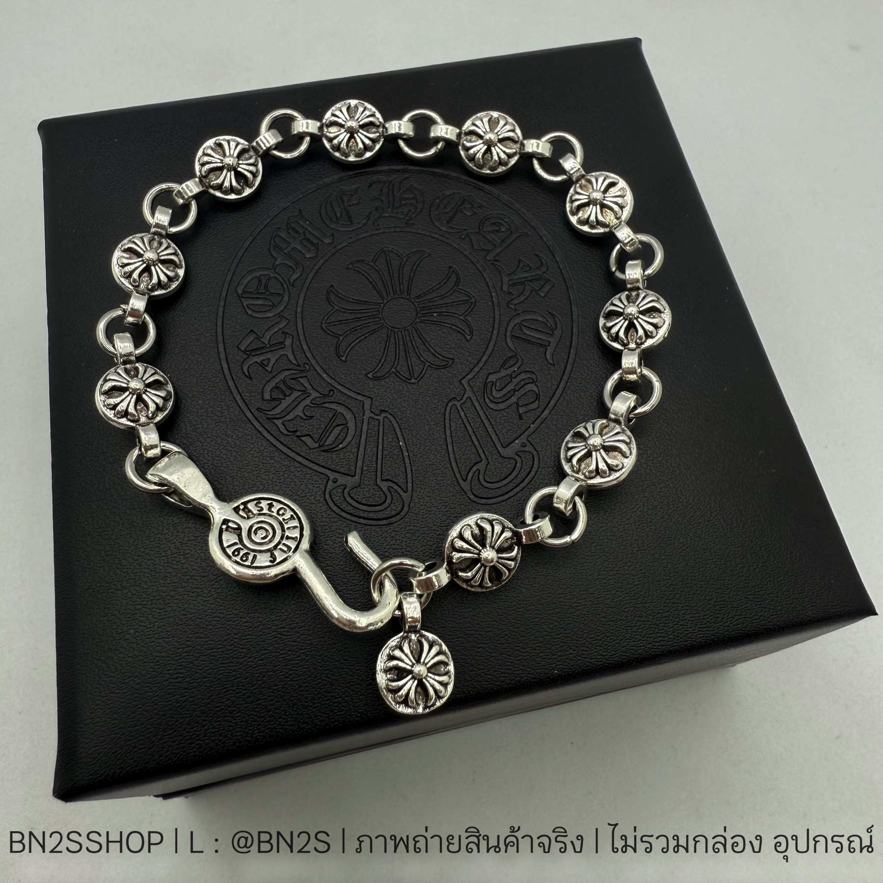 Chrome Hearts Ball Bracelet สร้อยข้อมือผู้ชายโครมฮาร์ท งานวินเทจ อะไหล่เงิน Must Have Item งานที่ต้องมีนะคะ ภาพงานจริง