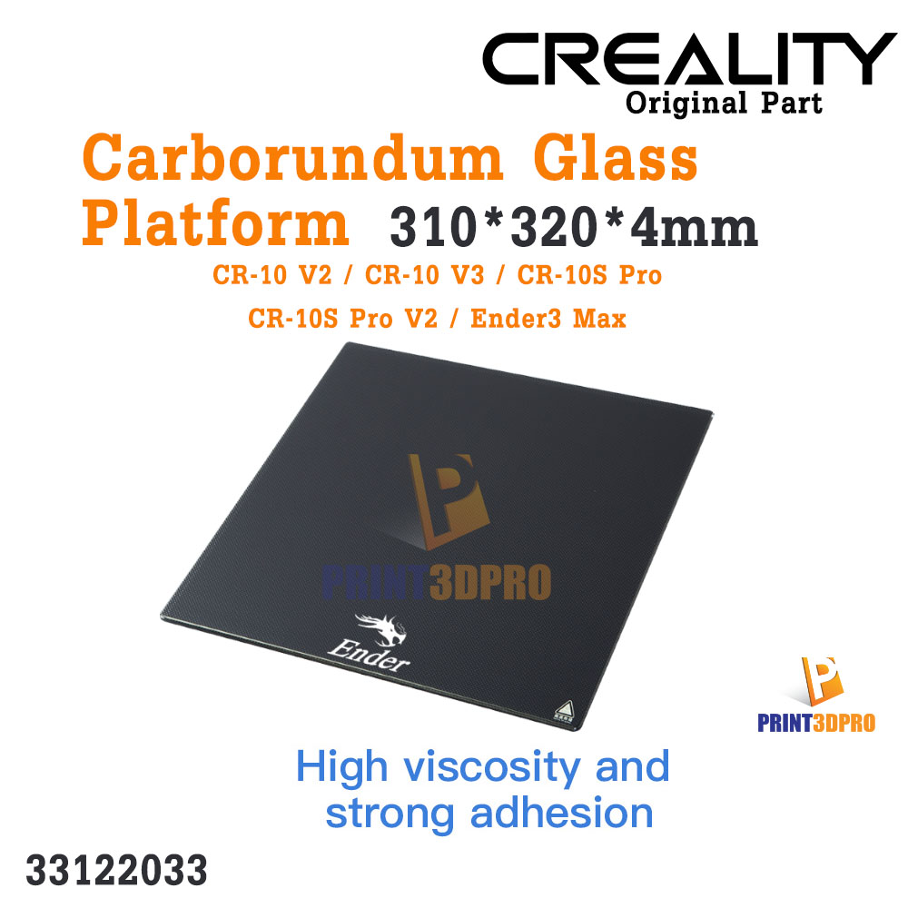 3D Printer Creality Part Carborundum Glass Platform 310x320x4mm ฐานรองพิมพ์กระจกเคลือบ