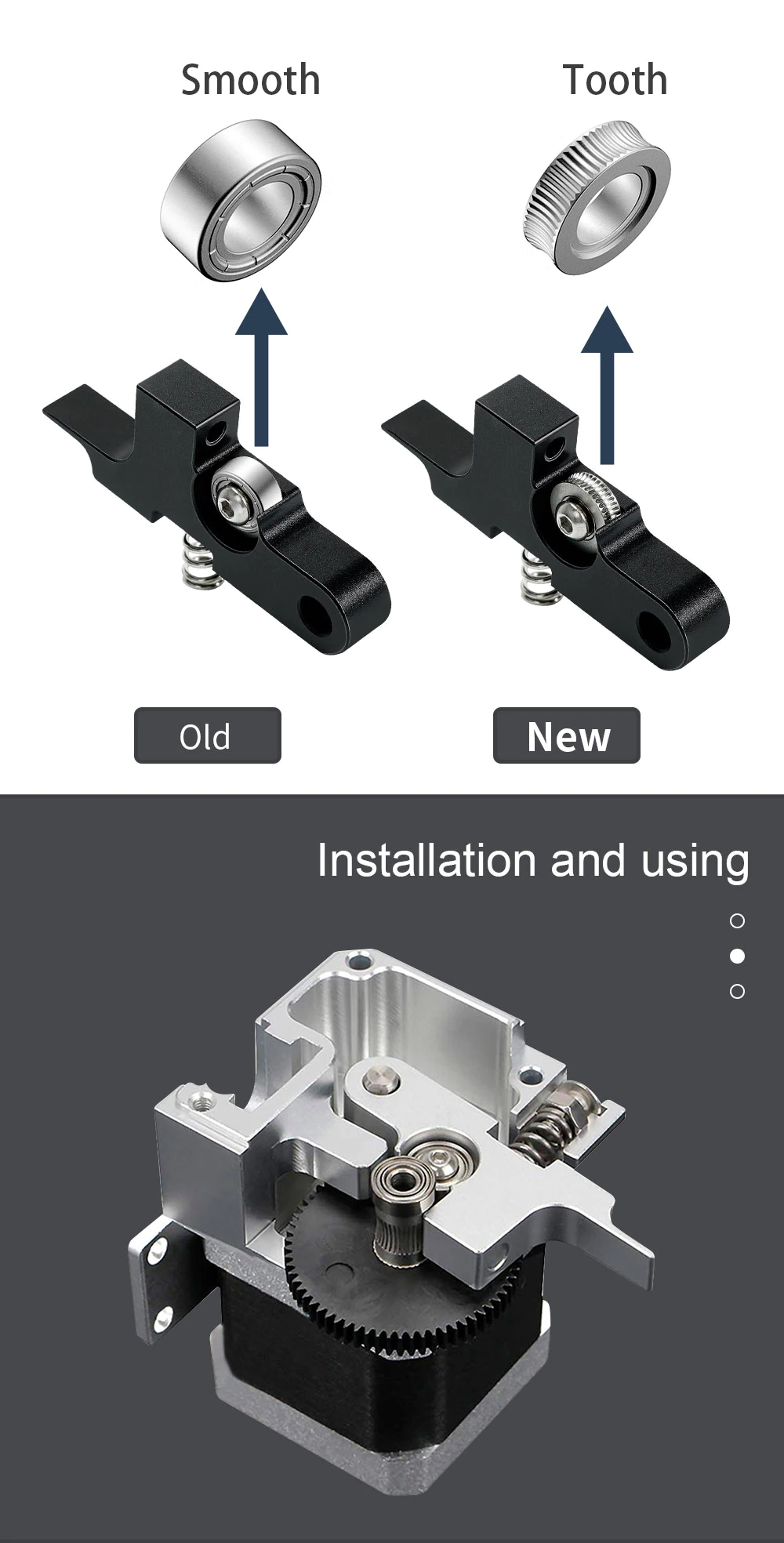 3D Printer Part Upgrade Titan Aero Extruder Idler Arm For All Metal Extruder 1.75mm Prusa i3 MK2 Extruder Idler Arm
