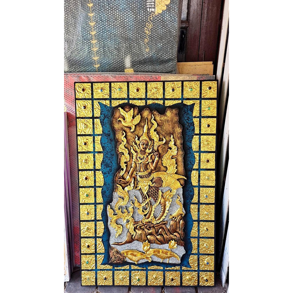 ภาพวาดกินรีนูน3D ภาพวาดติดผนัง ใช้ตกแต่งผนังห้อง เสริมมงคล รับทรัพย์ ภาพติดฝาผนัง ใช้ตกแต่งผนังห้อง ภาพแต่งร้าน E00043