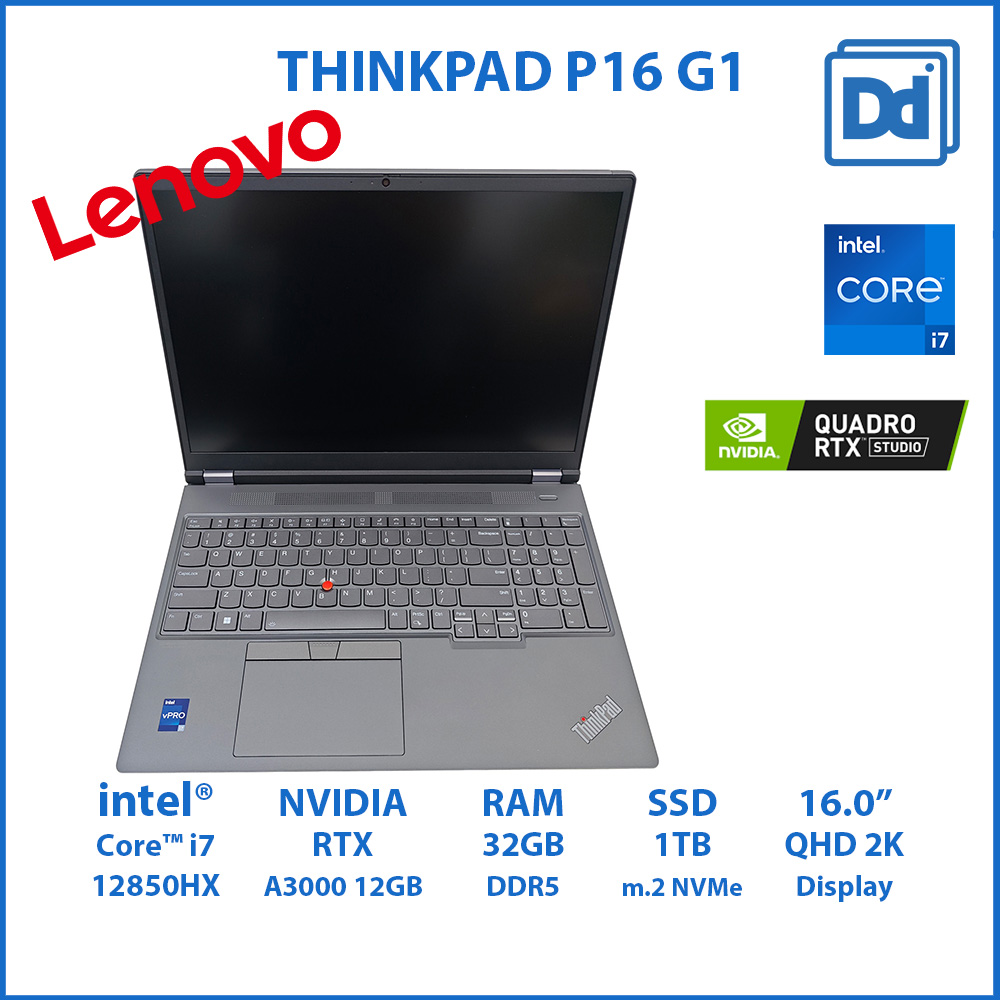 LENOVO Thinkpad P16 G1 INTEL i7-12850HX NVIDIA RTX A3000 12GB RAM 32GB NVMe 1TB NEW 1 โน๊ตบุ๊คทำงาน