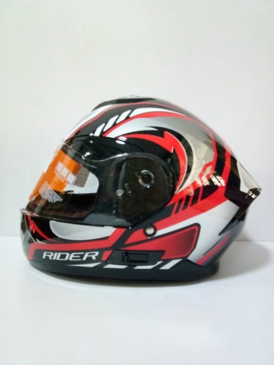 Rider หมวกกันน็อค รุ่น Hurricane แว่น 2 ชั้น นวมถายในถอดซักได้