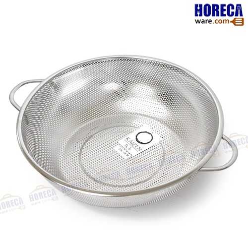 Round basket with holes and handles on both sides, 28.5 cm, super aluminum