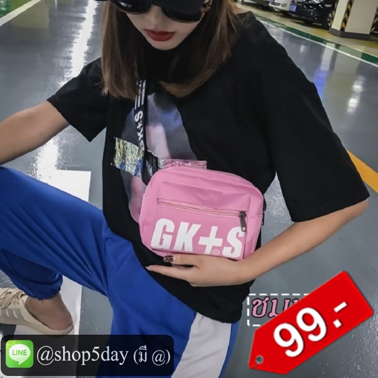 🔥กระเป๋าผ้าสะพายข้าง GK+S มี10สี สุดซิค