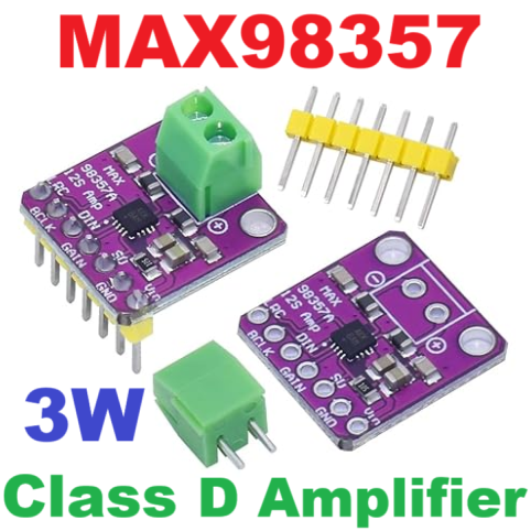 Max98357 I2S 3W Class D Amplifier Breakout Interface Dac Decoder Module Filterless Audio Board For Raspberry Pi Esp32