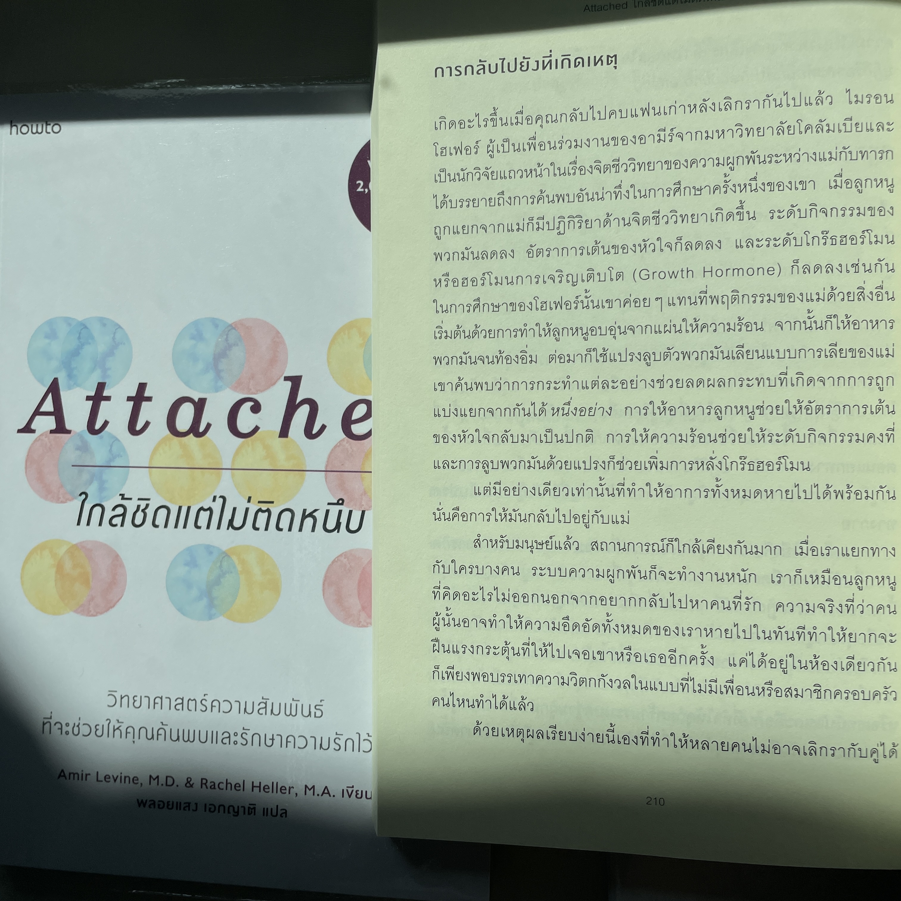 ATTACHED ใกล้ชิดแต่ไม่ติดหนึบ /ผู้แต่ง: Amir Levine, M.D.และ Rachel Heller, M.A. /สำนักพิมพ์: อมรินทร์ How to